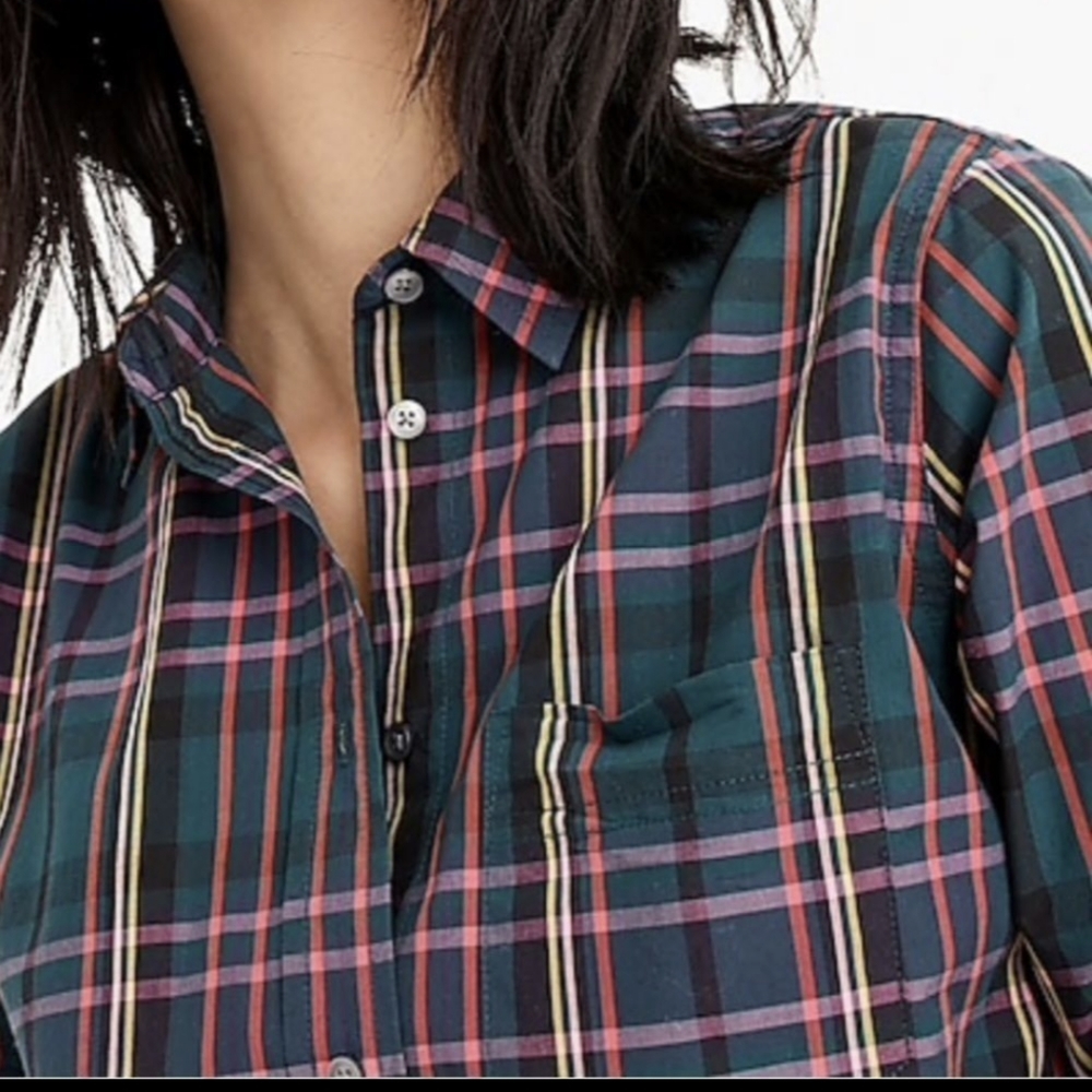 J.crew classic shirt signature tartan size 0